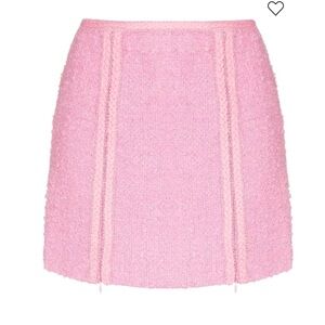 Rotate BIRGER CHRISTENSEN Lina bouclé mini skirt pink sherpa Barbie